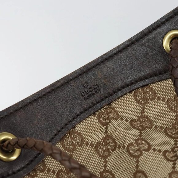 GUCCI GG Canvas Shoulder Bag Beige Gold 109143 - Picture 10 of 15